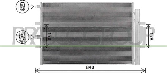 PRASCO FD912C002 Kondensator, klimaanlegg