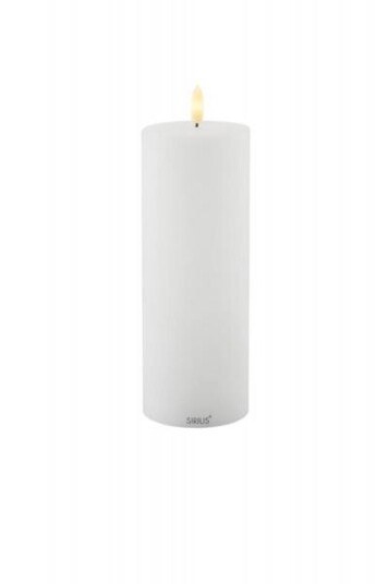 SIRIUS Sille oppladbart lys Ø7,5cmx20cm hvit