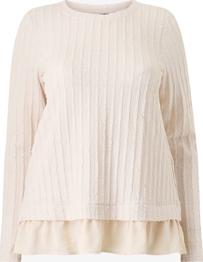 Zizzi Bluse Mica L/S Blouse Hvit