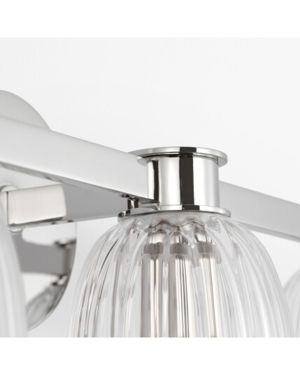 Visual Comfort Asalea Triple Vanity Light Polished Nickel