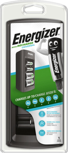 Energizer Universallader for NiMH Batterier (AA, AAA, C, D, 9V) - Hurtiglading
