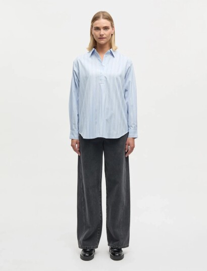 Mads Nørgaard Mia Poplin Shelby Shirt Blue 42