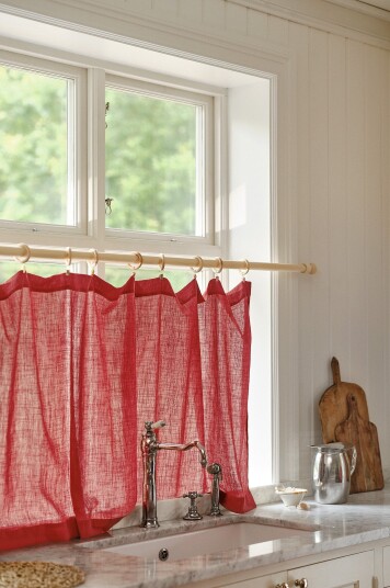 Jotex Kafégardin Rød LUNI 174584204473