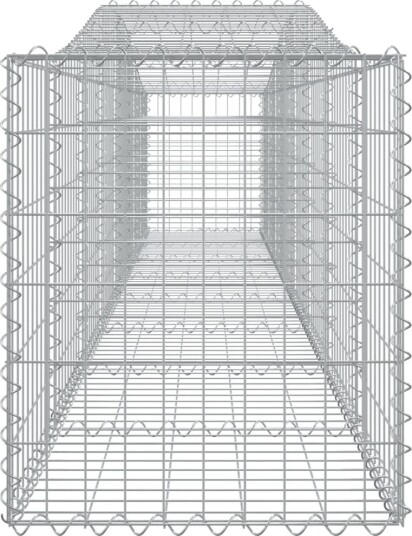 vidaXL Gabionkurver buede 9 stk 400x50x60/80 cm galvanisert jern