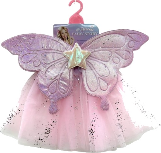 Princess Fairy Story Kostyme Rosa/Glitter Princess Fairy Story Kostyme Rosa/Glitter