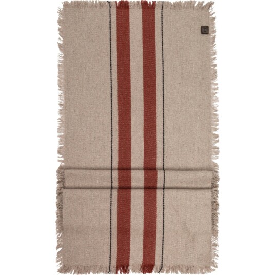 Lama Halvor Bakke Bordløper Resirkluert Ull Beige/Rust 50x140cm