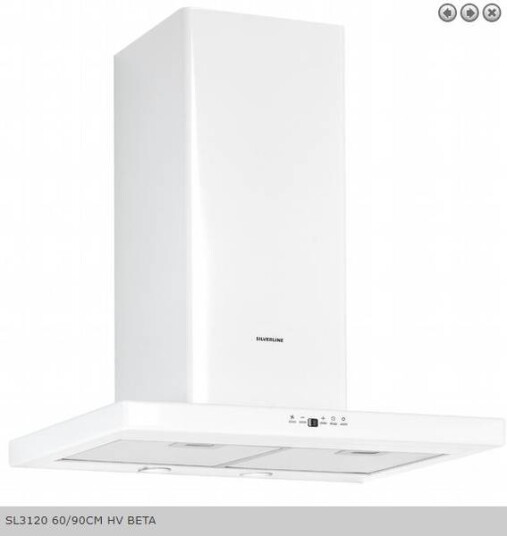 Silverline SL 3120-60 Vegghengt Kjøkkenvifte med Belysning og Filterindikator Hvit Silverline SL 3120-60 Vegghengt Kjøkkenvifte med Belysning og Filterindikator Hvit
