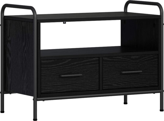 vidaXL TV-skap 67,5 x 33 x 50 cm Svart eik Konstruert tre