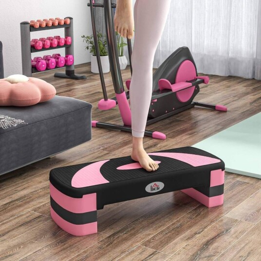 Høydejusterbar aerobic stepper 150 kg, 3 nivåer Høydejusterbar aerobic stepper 150 kg, 3 nivåer