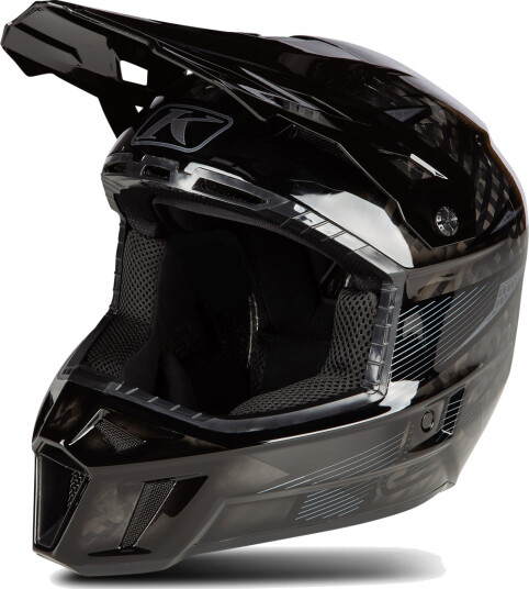 KLIM Crosshjelm F3 Carbon Pro Striker Karbon Svart