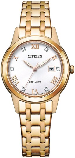 Citizen Dameklokke FE1243 83A Elegance Hvit/Rose gulltonet stål