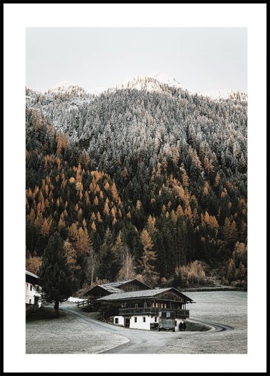 Rustic Houses in the Mountains Plakat Plakat / 30x40cm