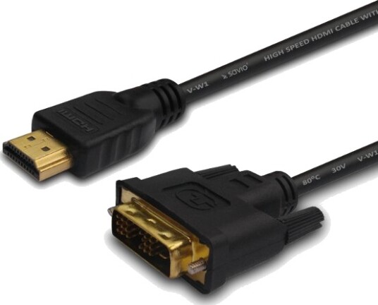 Savio Cl 10 1,5 M Dvi Hdmi Type A Standard Hankjønn Hankjønn Gull