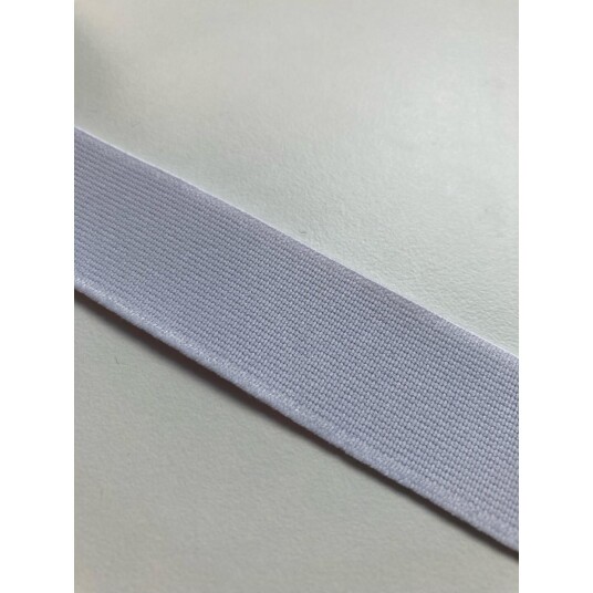 Elastikk Hvit 25mm Elastikk Hvit 25mm