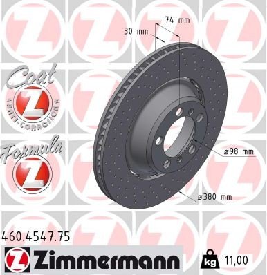 Bremseskive ZIMMERMANN 460.4547.75
