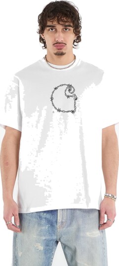Carhartt WIP Wip Barbwire C T Shirt White L