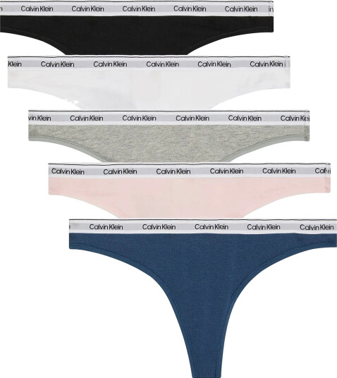 Calvin Klein Thong 5Pk - Black - L