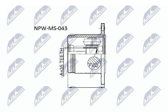 Nty Drivknute drivaksel NTY NPW MS 043