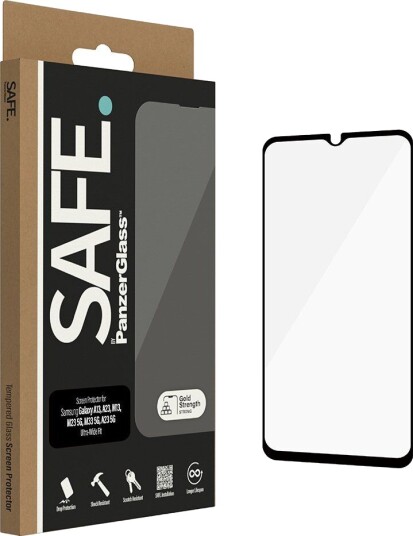 PanzerGlass Samsung Galaxy A13 / A23 / A23 (5G) / M13 / M23 (5G) / M33 (5G) Safe By PanzerGlass™ Ultra-Wide Fit Beskyttelsesglass - Case Friendly - Gold Strength - Gjennomsiktig