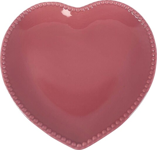 Seasons Love Collection Hjerteformet Tallerken 25cm Rosa
