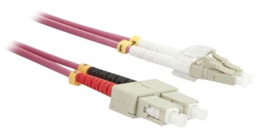 Synergy Fiberkabel Duplex LC/SC OM4 0.5m 3mm