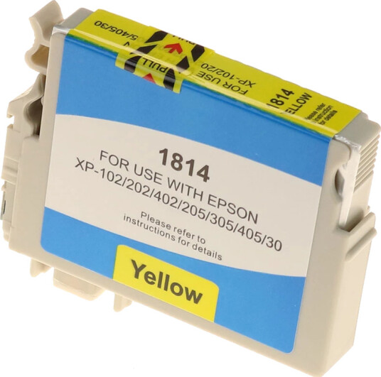 TB Blekkpatron 18XL Gul Høykapasitet (9.6ml), erstatter Epson C13T18144010