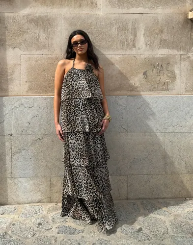 Pieces Svart Pcclara Sl Long Layred Dress Kca Bc