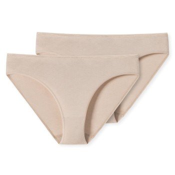 Schiesser Truser 2P Modal Essentials Tai Briefs Beige Small Dame