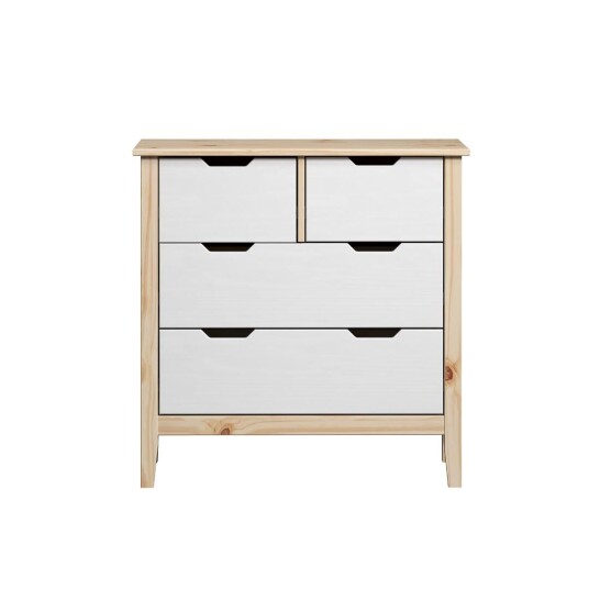 Latera kommode 2, 2 skuffer hvit.