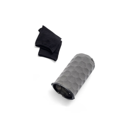 Rycote Nano Shield Single Tube Section Størrelse D med både grå og sorte strømper