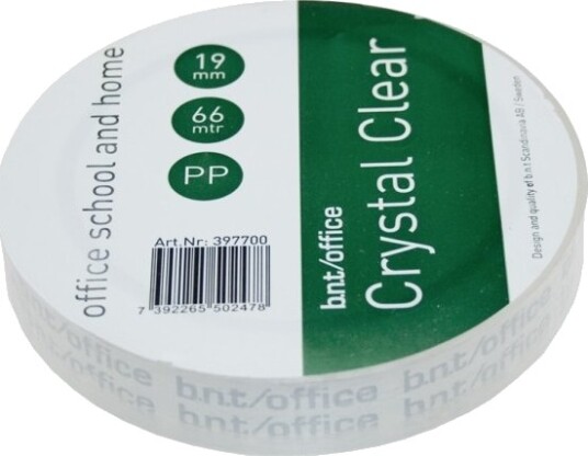 Bntoffice Kristalklar Tape 66M X 19Mm Pp 8 Stk.