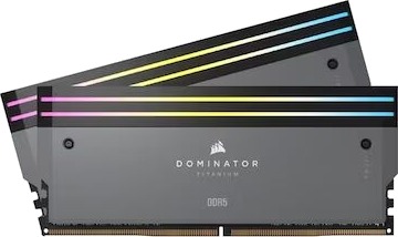 Corsair Dominator Titanium RGB DDR5 6000MHz 64GB grå Corsair Dominator Titanium RGB DDR5 6000MHz 64GB grå