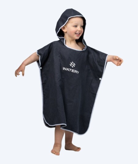 Watery badeponcho for barn - Microfiber - Svart Watery badeponcho for barn - Microfiber - Svart