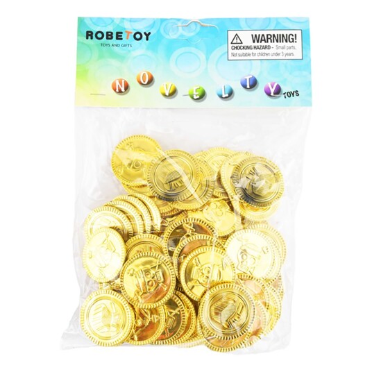Robetoy Casinomynt Gull - 72-pakning