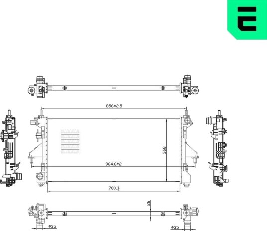 ERA 673041 Radiator motorkjøling