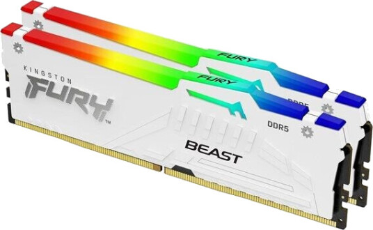 Kingston FURY Beast 64GB DDR5 RAM 6000MHz CL30 Dual Channel med RGB Belysning Kingston FURY Beast 64GB DDR5 RAM 6000MHz CL30 Dual Channel med RGB Belysning