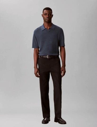 Calvin Klein Tapered Linen Lyocell Pant Black 34
