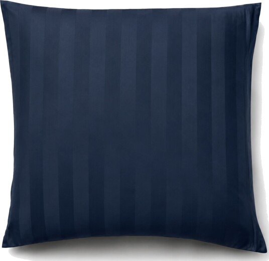 Bambus putetrekk 60x63 cm - 100% bambus - Mørkeblå jacquardvevd striper