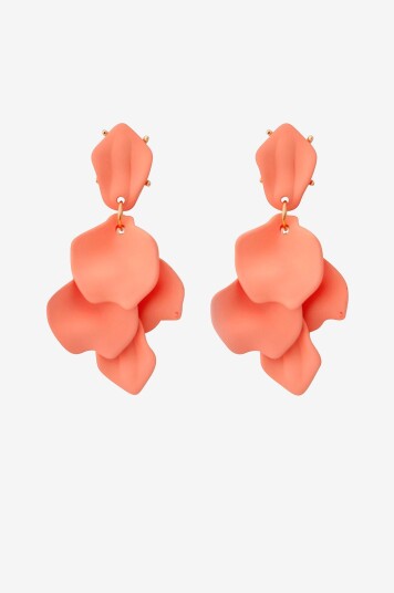 BOW19 Details Øreringer Leaf Thin Orange