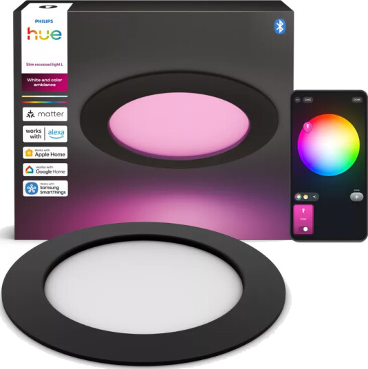 Philips Hue Waca Slim Downlight L 170 Mm Svart