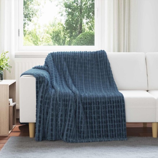 vidaXL Kastepledd 6 pcs Marineblå 200 x 150 cm Fleece