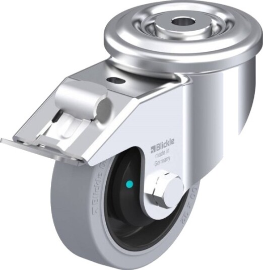 Blickle 851500 Lkr-Poev 100Kad-Fi-Sg Styrehjul Med Brems, Hjuldiameter 100 Mm, Bæreevne Maks. 200 Kg (1 Stk.)