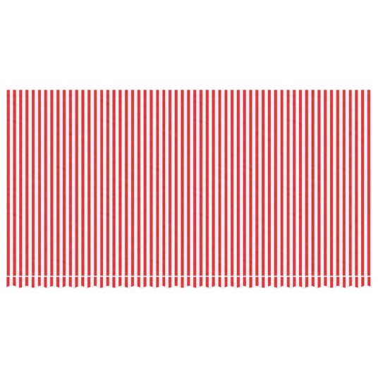Erstatningsduk for markise rød og hvit stripe 6x3 m 367722