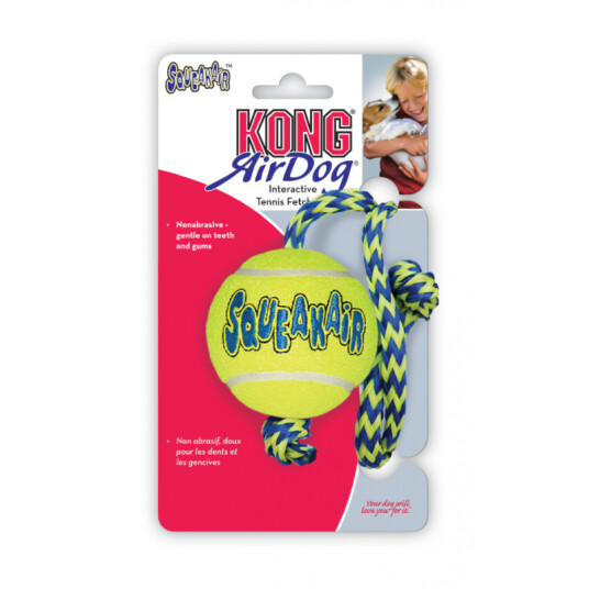 Kong Airdog Squeaker Ball M/Tau Hundeleke Medium Kong Airdog Squeaker Ball M/Tau Hundeleke Medium