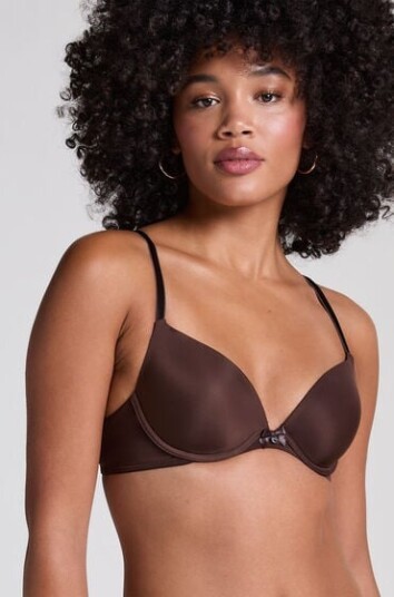Hunkemöller Vattert bh med bøyle Plunge Brun