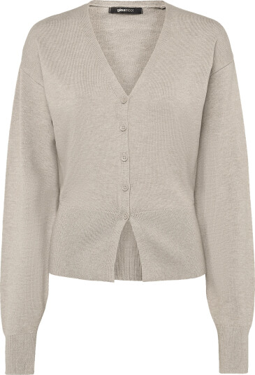 Gina Tricot Shaped Knitted Cardigan Beige S