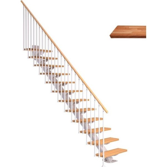 Dolle Sydney Rett Trapp Hvit 9016 classic Iii oljet Eik 75 13 Loddrett Høyde 259 315cm Dolle Sydney Rett Trapp Hvit 9016 classic Iii oljet Eik 75 13 Loddrett Høyde 259 315cm