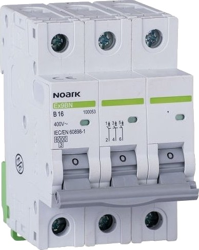 Noark Automatsikring/Feilstrømbryter Ex9bn 3P C10 100141 Noark Noark Automatsikring/Feilstrømbryter Ex9bn 3P C10 100141 Noark