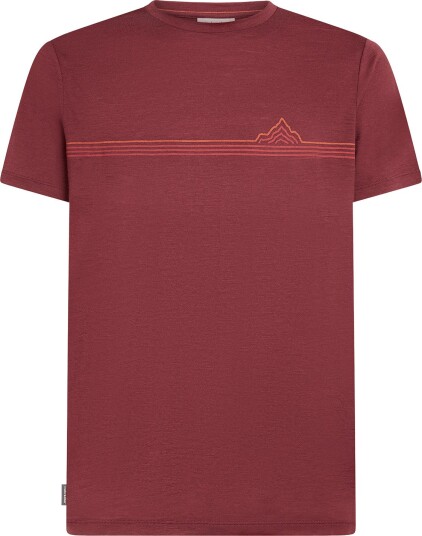 Icebreaker Men"s Merino 150 Tech Lite Tee Range Stripes Port S