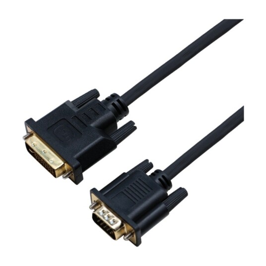 ELETRA DVI-I M - VGA M 2M KABEL, SVART